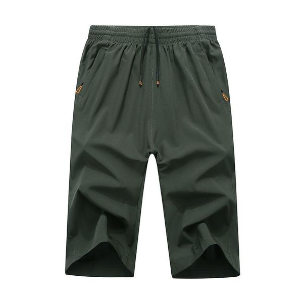 

men's pants casual men cropped summer sportswear thin sweatpants male short trousers loose jogger track plus size 9xl, Black