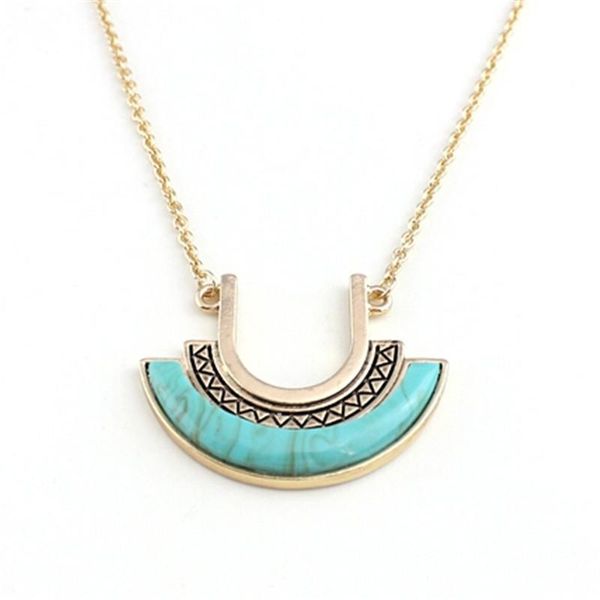 

new exquisite turquoise necklace fashion charm brand jewelry necklace for women dress accessories, Silver
