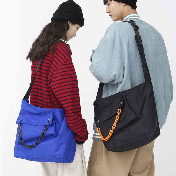 

shopping bags bolsa mensageiro ins tendncia 2022 grande-capacida bolsa ombro homens e mulheres saco ferramentas corrente all-match harajuku