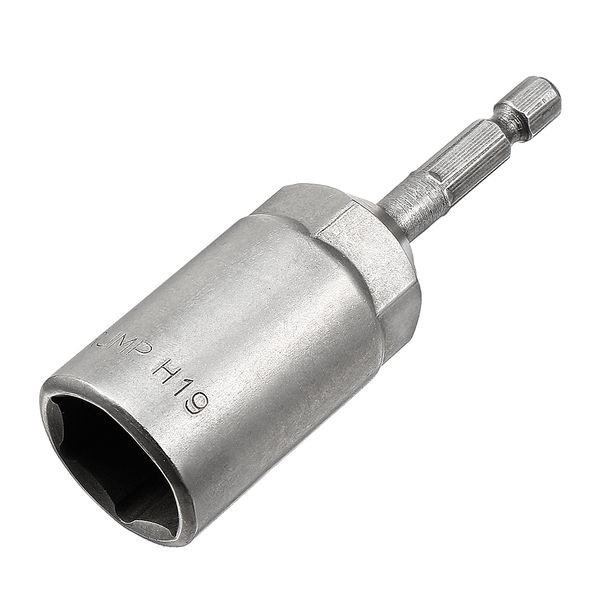 

uxcell 1/4" quick change shank 19mm hex nut driver, 3" length