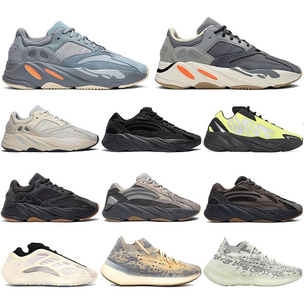 

2021 kanye 700 men women running shoes reflective arzareth wave runner alvah utility black hospital blue 380 mens trainers outdoor sneakers