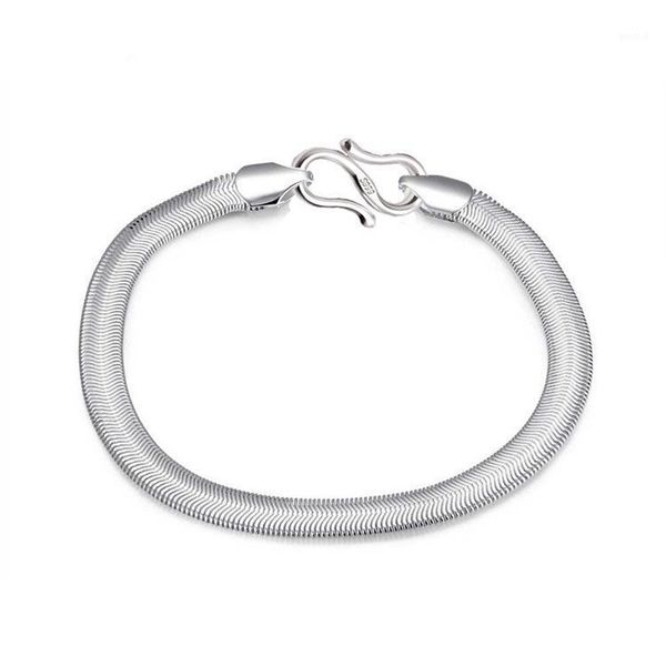 

domineering wide snake chain bracelet for men personalized bold flat snake cartilage chain men's jewelry bracelet1, Black