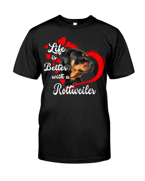 

sport men t shirt rottweiler-life is better-heart(11) women tshirts