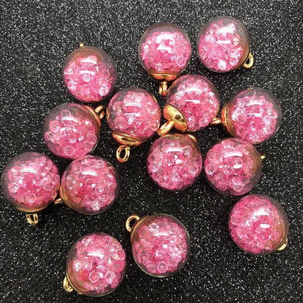 

new 10pcs 16mm mini glass bottles with beads pendant ornaments jewelry making n bbyvde, Black