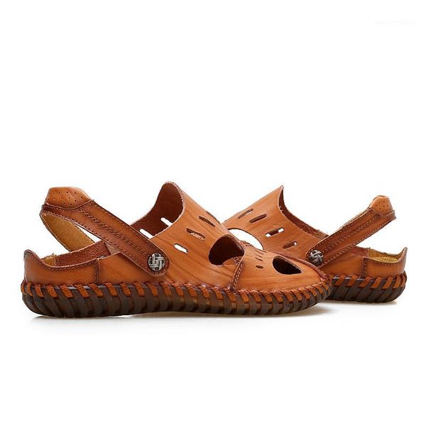 

camel erkek homme 2020 masculina sandale transpirables de playa romanas fashion hombre leather mens summer sandalias sandalet1, Black