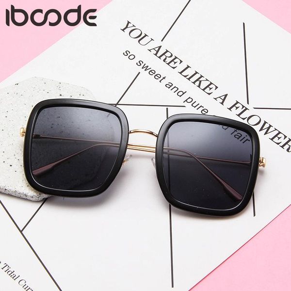 

iboode fashion square sunglasses women men luxury sun glasses classic vintage uv400 outdoor goggle shades oculos gafas de sol, White;black