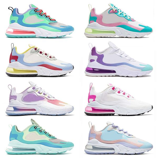 

270 react running shoes fashion oracle bubble pack midnight turquoise optical hyper jade mens trainers womens sneakers sports designer, White;red