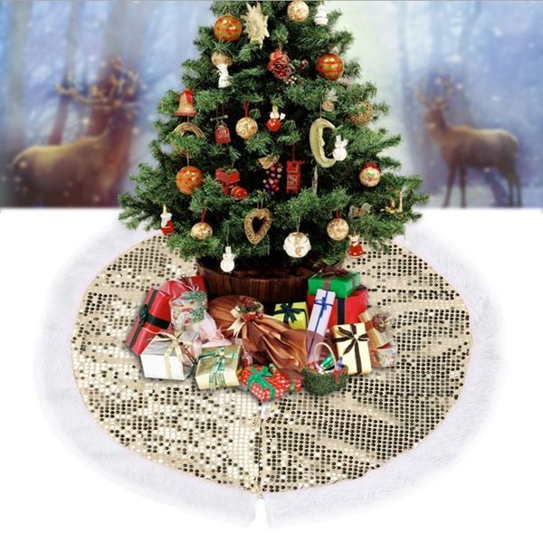 

round ourwarm carpet skirt 36inch christmas decorations for home floor mat new year xmas tree skirts
