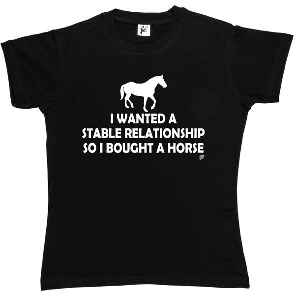

men fashion i wanted stable relationship so bought a horse s ladies t-shirt tee shirt sport hooded sweatshirt hoodie