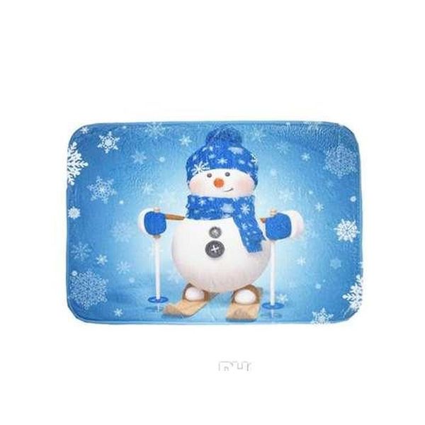 

3pcs christmas cartoon snowman bathroom mat set toilet seat cover anti-slip toilet rug for home decorati qylqla wphome