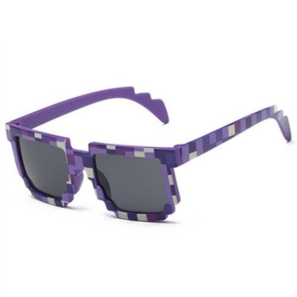 

world new female kids pixel sunglasses my male mosaic 4-15 years square sun glasses boys children novelty uv400