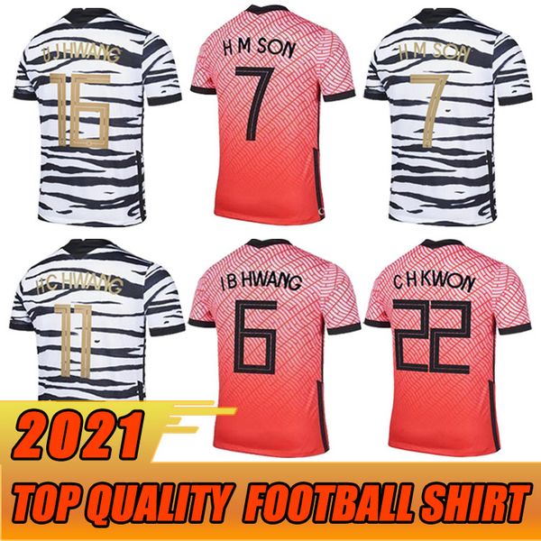 

2020 soccer jersey h m son i b hwang h c hwang u j hwang c h kwon 2021 home away high-quality football shirt, Black;yellow