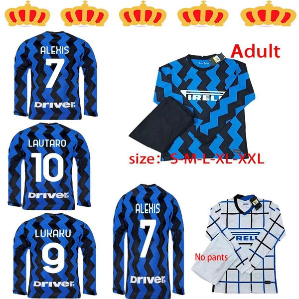 

0 21 inter milan lukaku lautaro skriniar godin sensi soccer jerseys alexis sensi barella jersey football kit shirts men long sleeve, Black;yellow