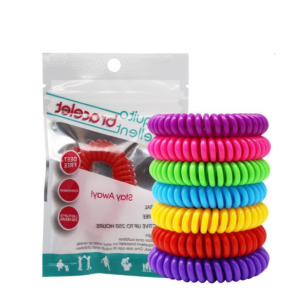 

new mosquito repellent stretchable elastic coil spiral hand wrist band telephone ring chain anti-mosquito bracelet