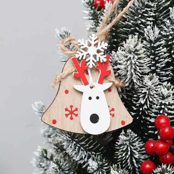 

4 шт. рождественская елка висит украшения деревянные прелестные лося голова висит декор деревянные вешалки рождественские украшения деревянн