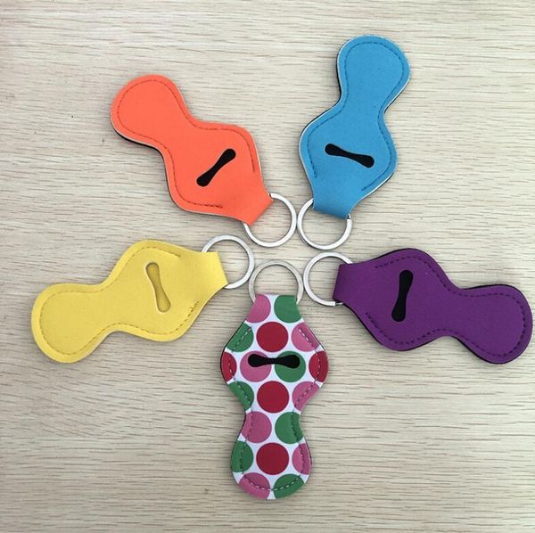 

neoprene hand sanitizer holders cover keychain colorfol corrugation bottle covers pouch chapstick holder party favor dhd1373