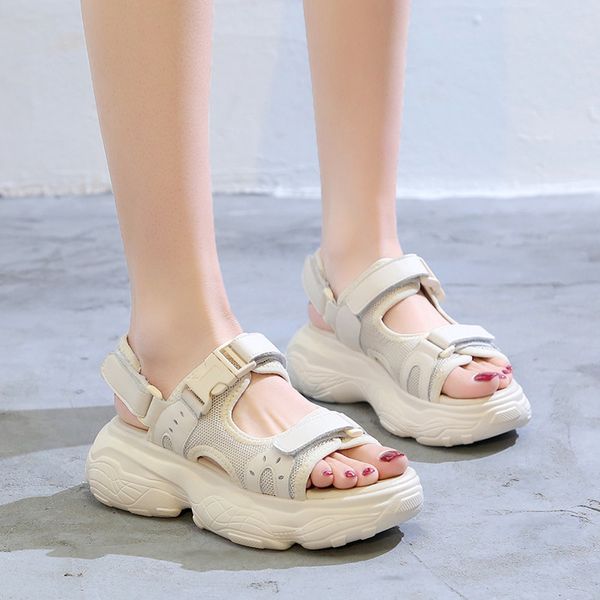 

cootelili summer shoes women gladiator sandals flats platforms woman causal wedge shoes open toe black white