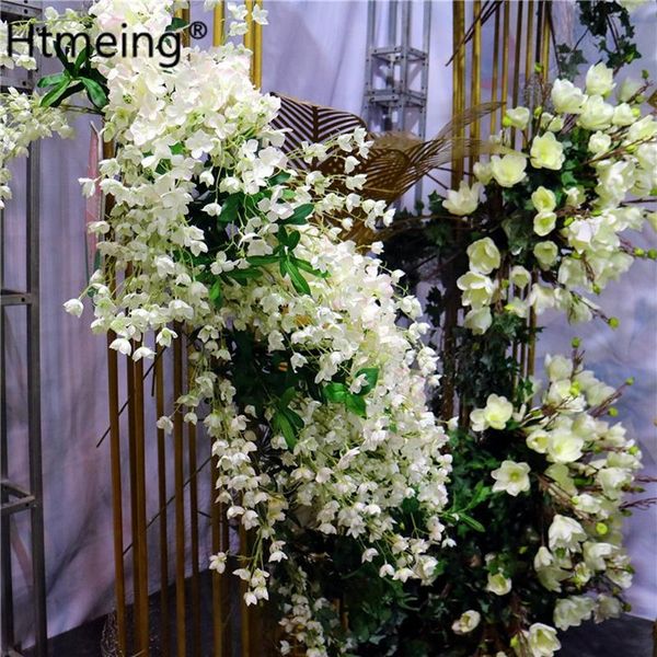 

artificial campanula flowers silk bellflower branch wedding home decor flores artificiales para decoracion hogar