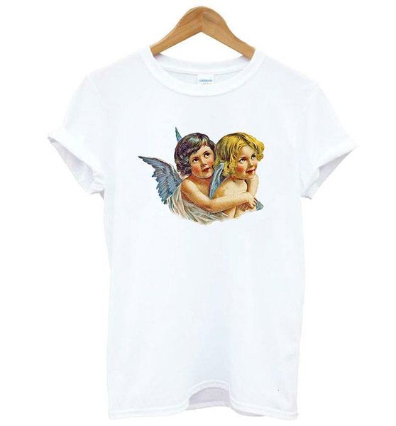 

hug angel girl vintage print women tshirt cotton casual funny t shirt lady yong girl tee drop ship s-542, White