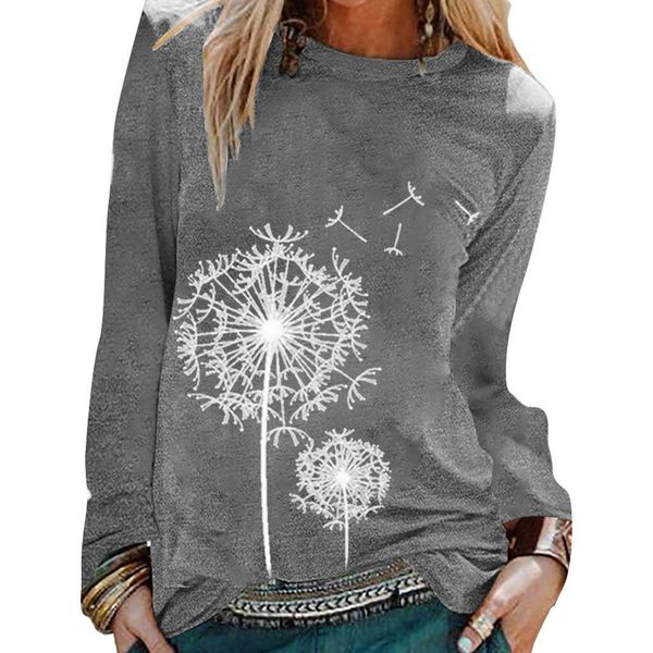 

feitong fashion womens casual print o-neck long sleeves t-shirt tunic summer womens t-shirts feitong fashion sqcvwl new_dhbest, Silver