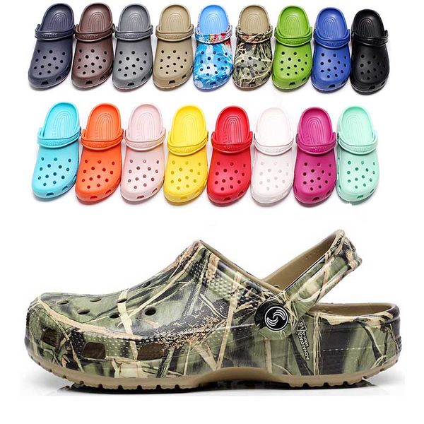 

new arrival fashion slip on casual beach clogs waterproof shoes men classic nursing clogs hospital women slippers work medical sandals, Black