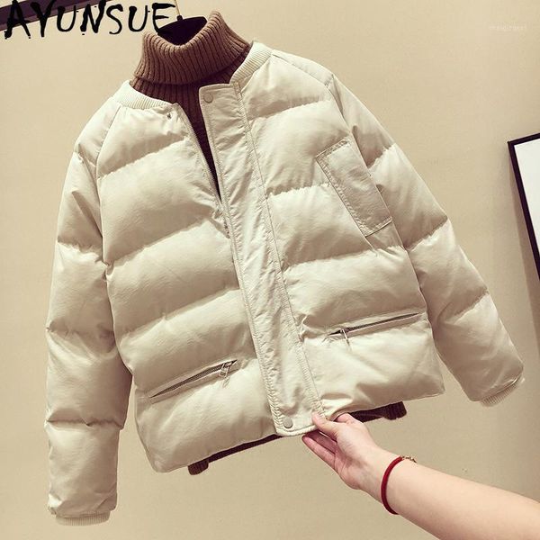 

ayunsue winter jacket women parka short bubble coat female padded jacket parkas warm korean manteau femme hiver 2020 kj38641, Black