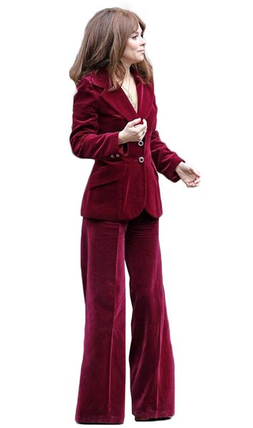 

women's two piece pants 2pieces woman suit breasted streetwear notched collar solid 2021 design party jacket pant female, White