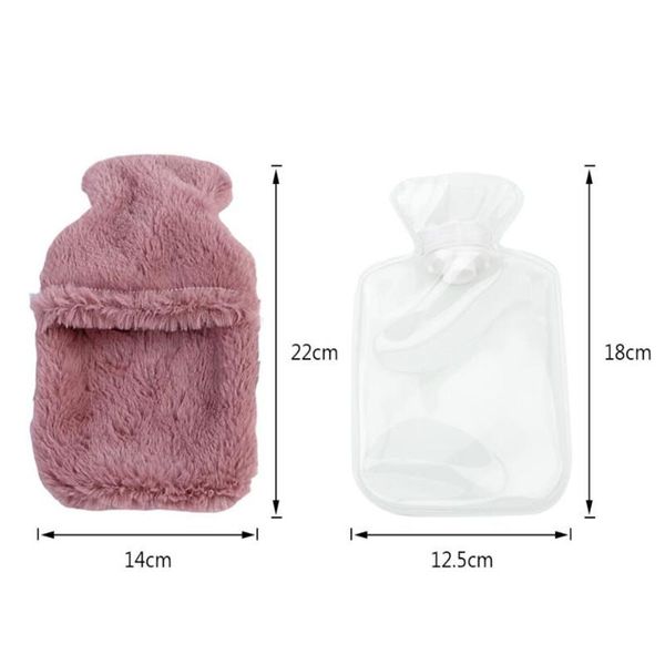 

cute pvc stress pain relief therapy water bottle bag with knitted soft cozy cover winter warm heat reusable hand warmer wmtlbe