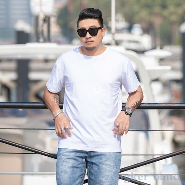 

solid color loose plus size short sleeve large size men big size tide brand shirt men new summer t-shirt summer new