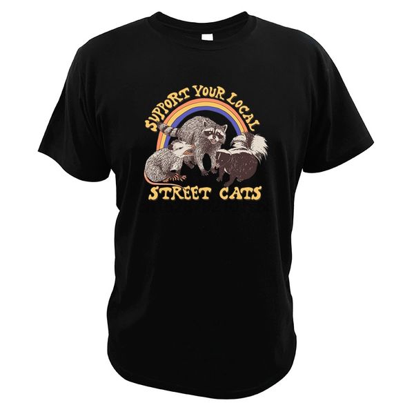 

raccoon t-shirt mustela sibirica and mephitis support your local vintage design street cats animal tshirt sport hooded sweatshirt hoodie