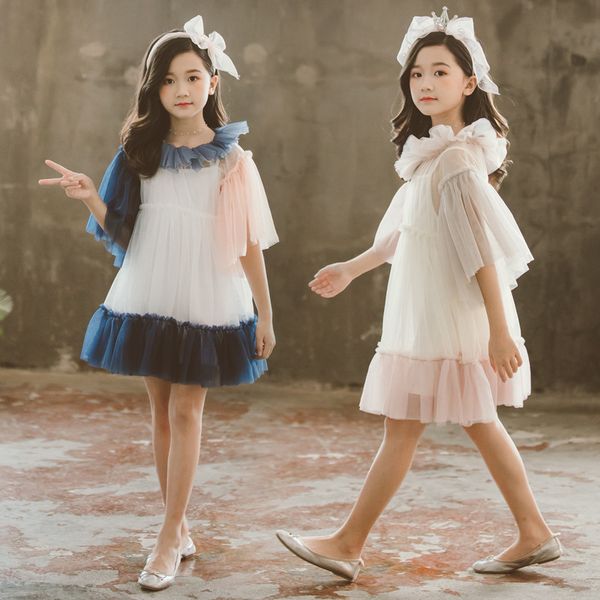 

2020 new baby princess dress fancy kids dresses for girls children lace dress with sling shirt toddler clothes 2 pcs suit,#5562 t200624, Red;yellow