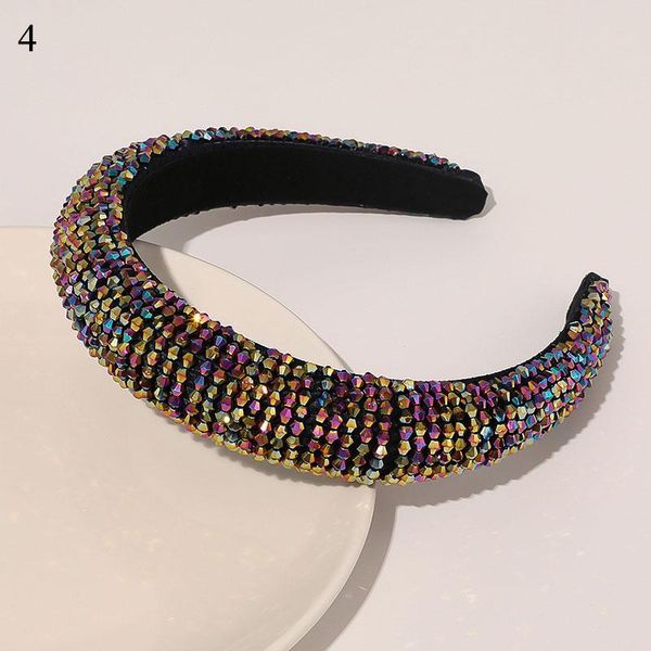 

fashion shiny rhinestone beaded wide headband women thick sponge head hoop full crystal hairband turban female hair accessories q bbyhlo