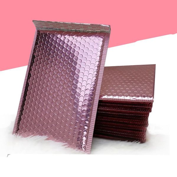 

1pcs/lot Rose Gold Bubble Envelop, Metallic Rose Gold Foil Bubble Mailer for Gift Packaging, Wedding Favor Bag