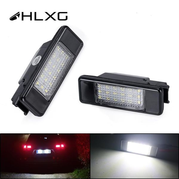 

hlxg 12v car led number license plate lights tail lamp canbus for 207 307 308 berlingo 2004-2009 c3 c4 c5 c6 5d