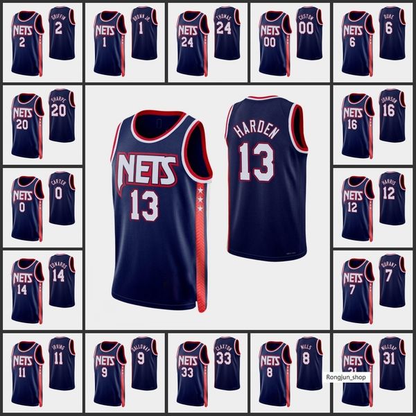 

screen print men basketball brooklyns joe james harris harden dayron sharpe bruce brown jr. kevin durant kyrie irving patty mills net 75th a, Black