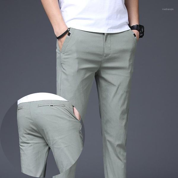

mrmt 2019 brand summer new men's trousers pants slim casual pants for male fashion ultra-thin wild nine trouser1, Black