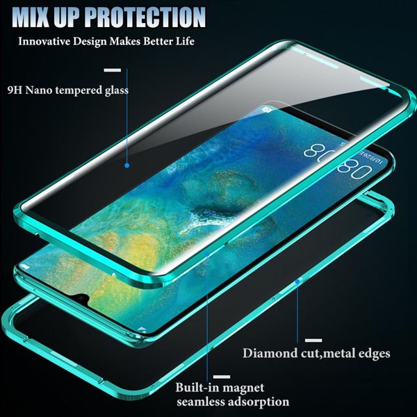 

huawei nova 7 pro case double side tempered glass metal bumper case for huawei nova 5t 7 6 se 5 5i h sqcpah