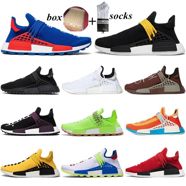 

with box 2021 human race extra eye men running shoes pharell williams bold orange nerd black legacy purple mens womens sporst sneakers 36-45
