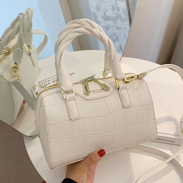 

cross body crocodile pattern tote pillow bag 2021 fashion quality pu leather women's designer handbag travel shoulder messenger