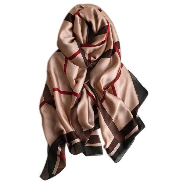 

scarves autumn fashion striped scarf women 180*90cm european and american long warm sunscreen hijab, Blue;gray