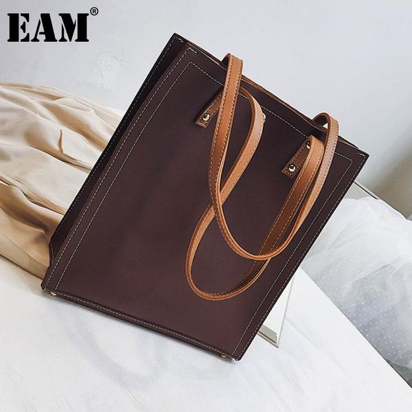 

shoulder bags [eam] women large capacity composite bag pu leather personality all-match crossbody fashion tide 2021 18a1710