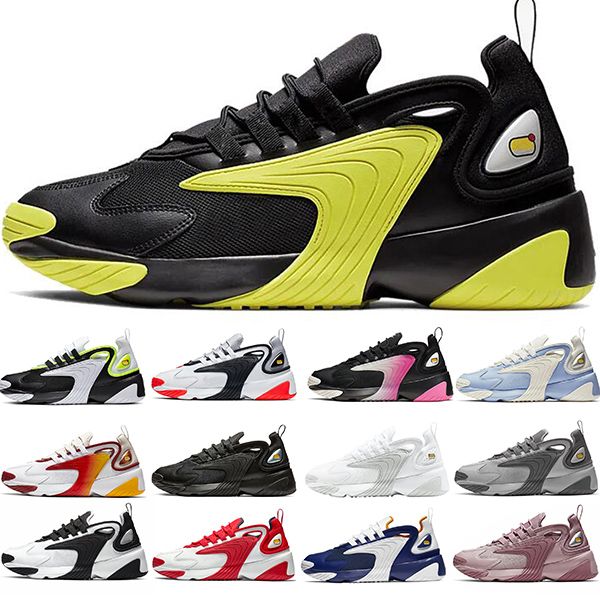 

2021 zoom 2k running shoes mens womens trainers triple black white red yellow men women sneakers sports size 36-45