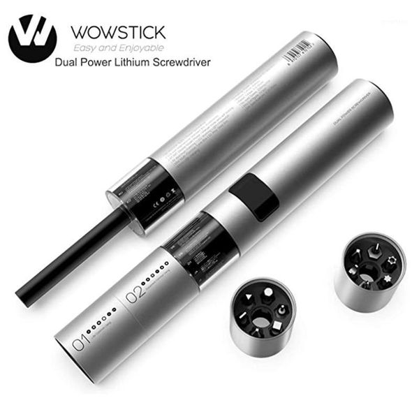 

new wowstick sd mini screwdriver 36 bits 3led shadowless light lithium battery usb charge 67mm long output shaft screwdriver set1