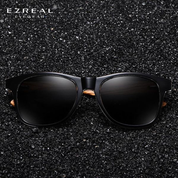

sunglasses ezreal simple fashion men polarized zebra wood masculino1, White;black