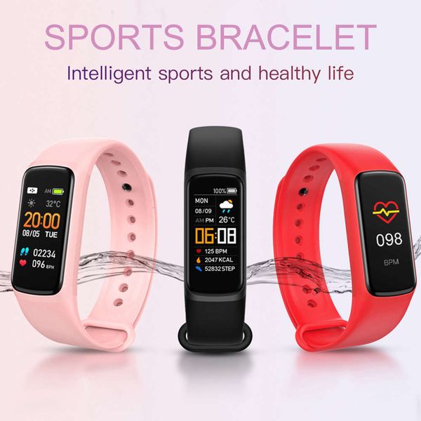 

ip67 wristwatch for men women, intelligent waterproof wristband, with heart rate and blood prsure control, monitor, tracker