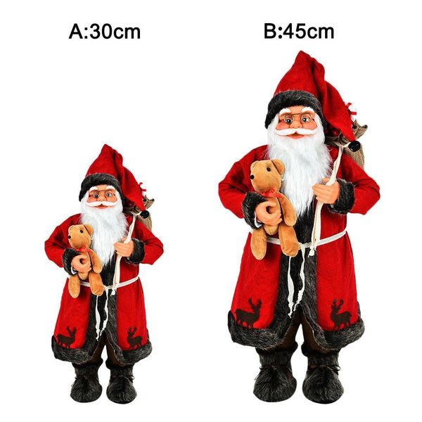 

Decoration Doll Ornament Standing Christmas Figurine For Home Decor Natal New Year 2021 Gift