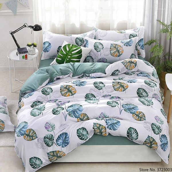 

bedding sets simple bed linens green banana leaf comforter duvet cover set bedcover bedspread1