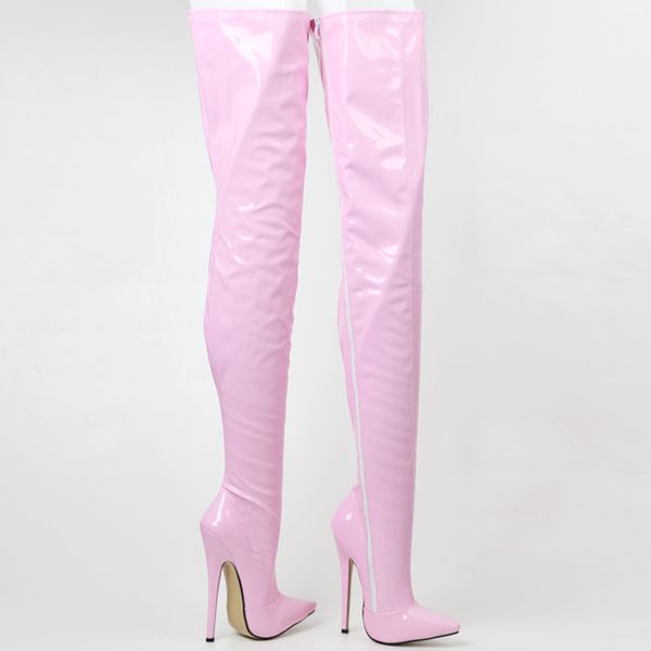 

jialuowei fetish бедра высокие сапоги женские  дюймов / 18 см экстремальные высокие каблуки сексуальные шпильки тонкие каблуки над коленом, Black