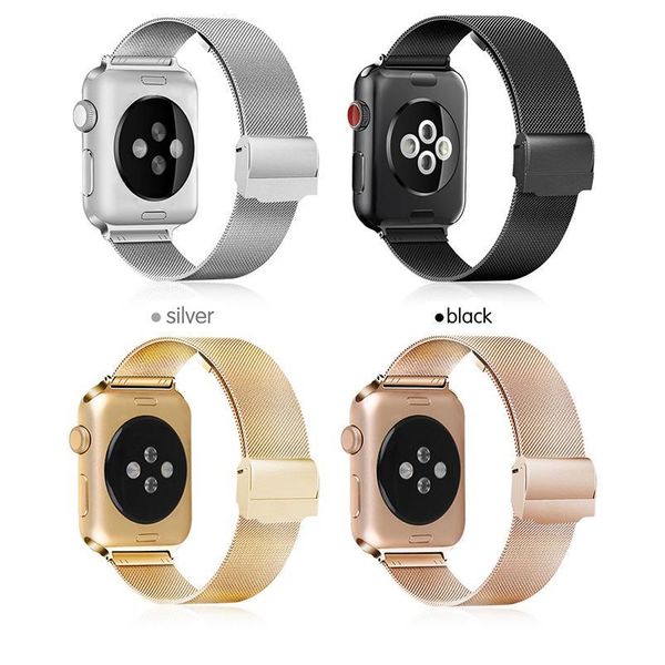 

band compatible for watch series 12 3 4 5 42mm 38mm strap for iwatch watchband 40mm 44mm milanese stainless steel jllzfo, Black;brown