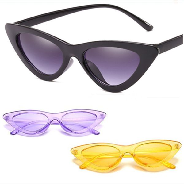 

retro new1pc vintage cateye goggles sunglasses women small cat eye sun glasses brand designer colorful eyewear for female